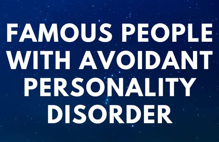 Famous people with depersonalization disorder