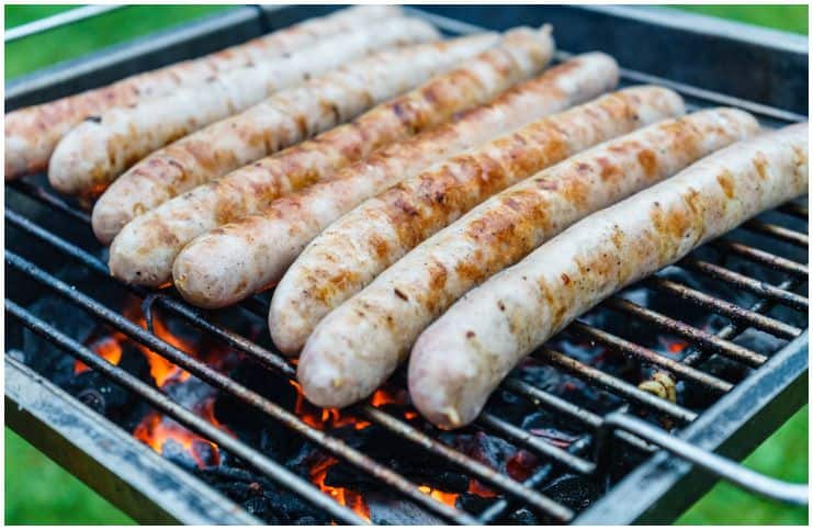 Thuringian sausage freshly grilled