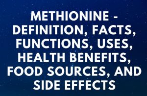 Methionine - Definition, Facts, Functions, Uses, Health Benefits, Food Sources, And Side Effects