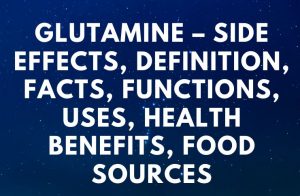 Glutamine – Side Effects, Definition, Facts, Functions, Uses, Health Benefits, Food Sources